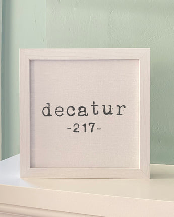 Customizable Area Code - Framed Sign