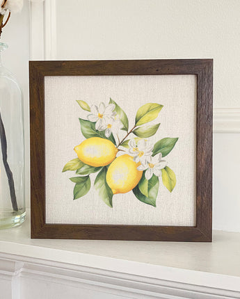 Lemon and Blooms - Framed Sign