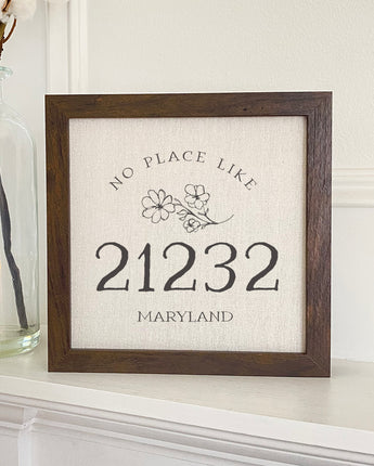 No Place Like - Custom Framed Sign