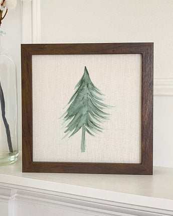 Evergreen Tree - Framed Sign