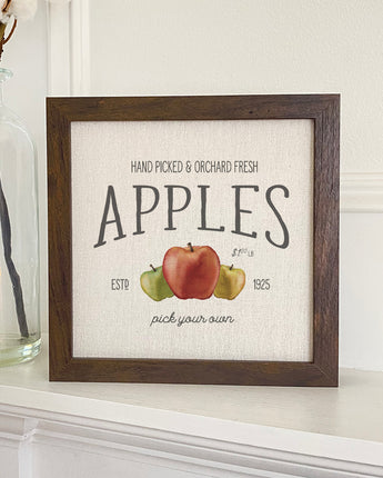 Orchard Fresh Apples - Framed Sign
