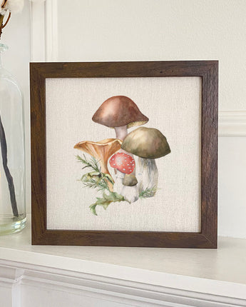 Forest Mushrooms - Framed Sign