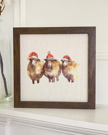 Christmas Sheep - Framed Sign