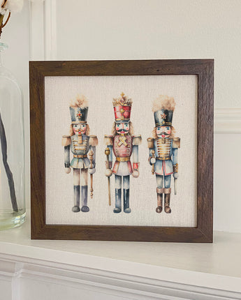 Three Nutcrackers - Framed Sign