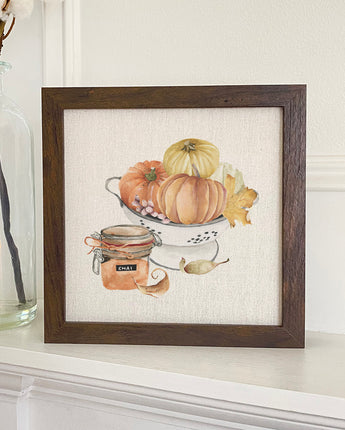 Chai Pumpkin Bowl - Framed Sign