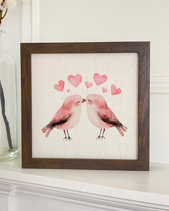 Love Birds - Valentine's Day Framed Sign