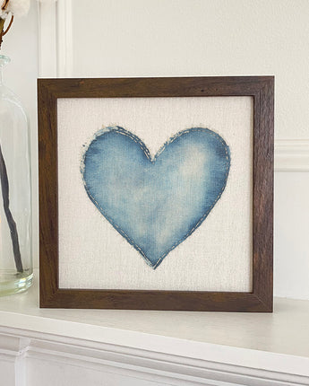 Denim Heart - Valentine's Day Framed Sign