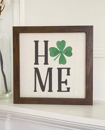 Home Shamrock - St. Patrick's Day Framed Sign