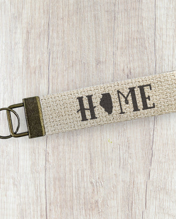 Home State - Canvas Key Fob