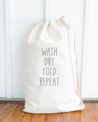 Wash. Dry. Fold. Repeat. - Laundry Bag