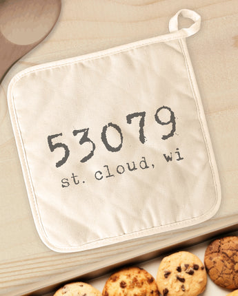 Customizable Zip Code - Cotton Pot Holder