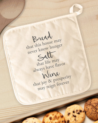 Bread, Salt, Wine - Cotton Pot Holder