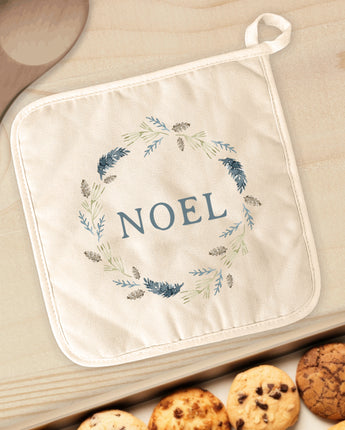 Noel Pine Wreath - Cotton Pot Holder