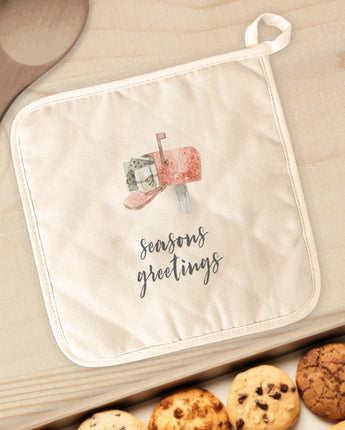 Season Greetings Mailbox - Cotton Pot Holder