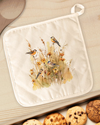 Birds in Tall Grass - Cotton Pot Holder