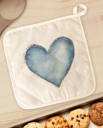 Denim Heart - Valentine's Day Cotton Pot Holder