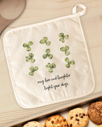 May Love and Laughter - St. Patrick's Day Cotton Pot Holder