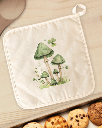 St. Patrick's Day Mushrooms - Cotton Pot Holder