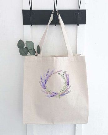 Lavender Wreath - Canvas Tote Bag
