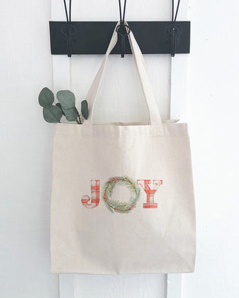 Plaid Joy Wreath - Canvas Tote Bag