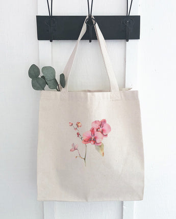 Watercolor Pink Orchid - Canvas Tote Bag