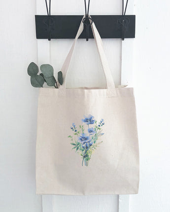 Watercolor Indigo Bouquet - Canvas Tote Bag