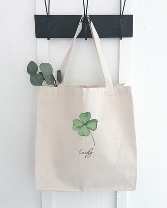 Lucky Four Leaf Clover - St. Patrick's Day Canvas Tote Bag