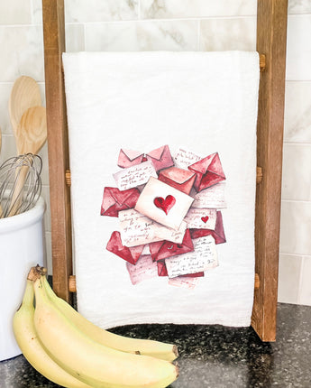 Love Letter Stack - Valentine's Day Cotton Tea Towel