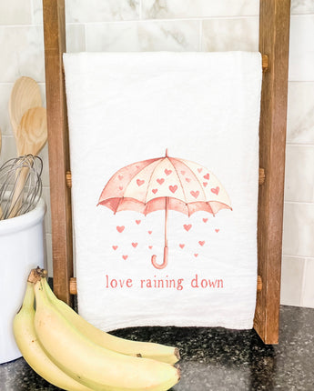 Love Raining Down - Valentine's Day Cotton Tea Towel