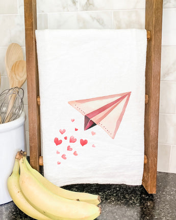 Paper Airplane - Valentine's Day Cotton Tea Towel