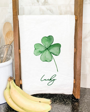 Lucky Four Leaf Clover - St. Patrick's Day Cotton Tea Towel