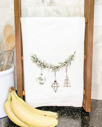 Garland with Ornaments - Cotton Tea Towel