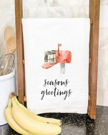 Season Greetings Mailbox - Cotton Tea Towel