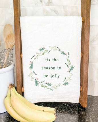 Tis The Season Wreath - Cotton Tea Towel