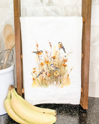 Birds in Tall Grass - Cotton Tea Towel