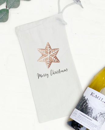 Merry Christmas Cookie - Canvas Wine Bag