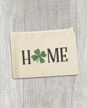 Home Shamrock - St. Patrick's Day Canvas Zipper Pouch