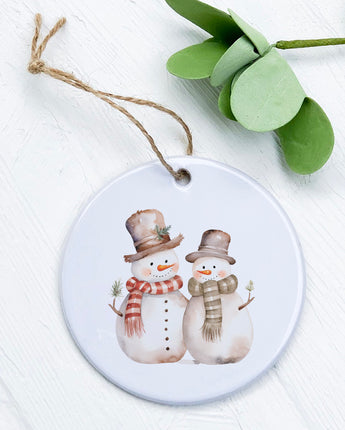 Two Snowmen - Ornament