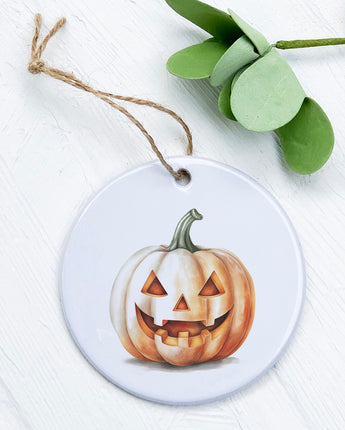 Watercolor Carved Pumpkin - Ornament