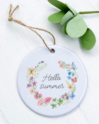 Hello Summer Wreath - Ornament