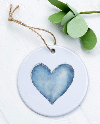 Denim Heart - Valentine's Day Ornament