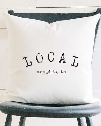 Local City, State - Custom Square Canvas Pillow