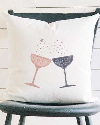 Champagne Toast - Square Canvas Pillow