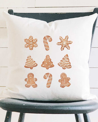 Gingerbread Cookies - Square Canvas Pillow