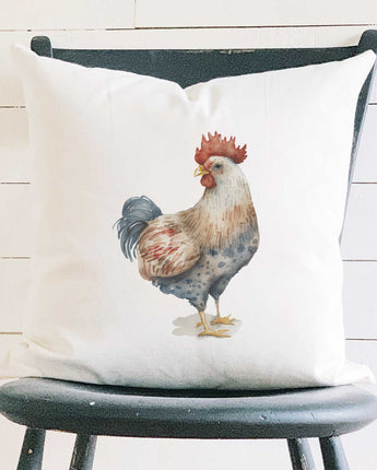 Farmhouse Chicken - Square Canvas Pillow