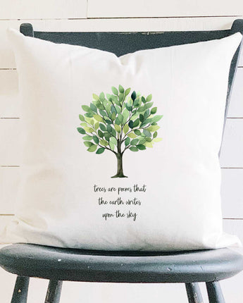 Trees are Poems - Square Canvas Pillow