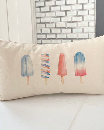 Patriotic Popsicles - Rectangular Canvas Pillow