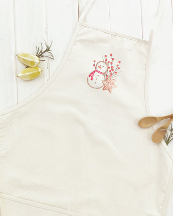 Gingerbread Snowman and Snowflake - Women's Apron