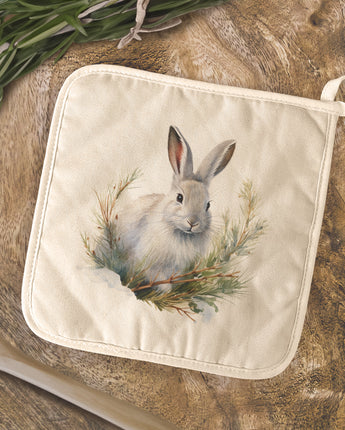 Winter Rabbit - Cotton Pot Holder