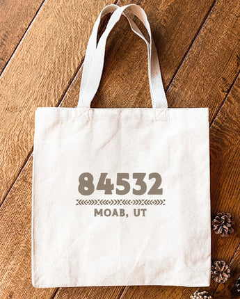 Western Zip Code w/ City State - Canvas Tote Bag